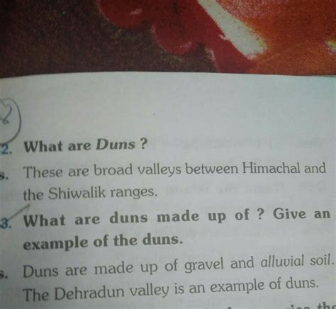 what are duns ? Where are they found ? give two examples . - Brainly.in