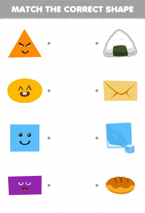 Education game for children match the correct shape of geometric object ...