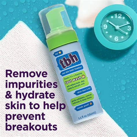 TBH Kids Spot Foam Face Wash - Gentle Daily Acne Treatment - Natural ...