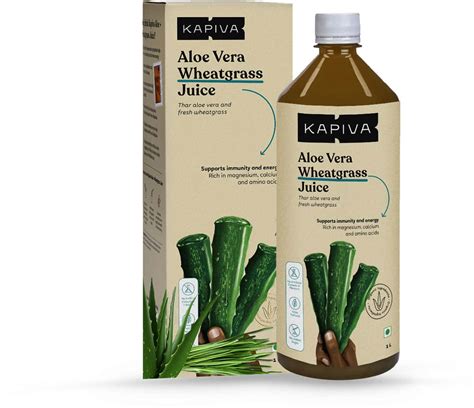 Buy KAPIVA ALOE VERA WHEATGRASS JUICE NATURAL DETOXIFIER NO ADDED SUGAR ...