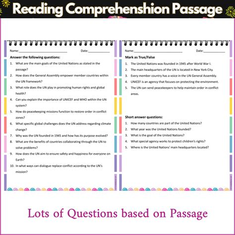 United Nations | Reading Comprehension Passage and Questions ...