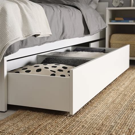 VIHALS bed frame, 2 stor box/1 trundle bed, white/Luröy, 160x200 cm ...