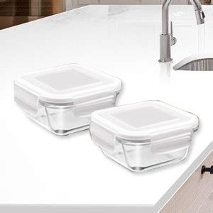Buy Treo Glass By Milton Store Fresh Square Storage Container, Set Of 2 ...