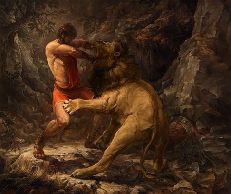 Hercules fight with the Nemean Lion., Yaroslav Radeckiy | Nemean lion ...
