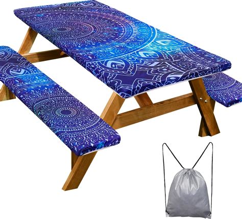 Amazon.com: Picnic Table Cover with Bench Covers 3 Pcs Waterproof ...