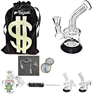 Buy Newzenx® Glass Showerhead Bong 8 Inch Black & White Bong (for Oil ...