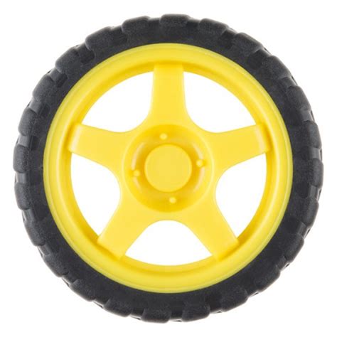Wheel - 65mm (Rubber Tire, Pair) at MG Super Labs India