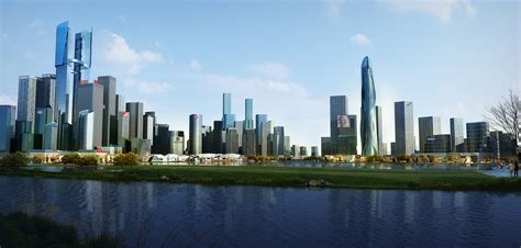 沈河拓展区城市规划3dmax 模型下载-光辉城市