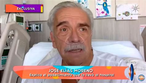 José Elías Moreno aclara rumores sobre su estado de salud