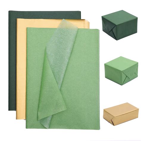 90 Sheet Green & Gold st Patricks Day Tissue Paper Recyclable Green ...