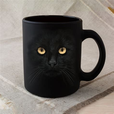 Black Cat Coffee Mug Ceramic Funny Coffee Mug Perfect Cat Lover Gift ...