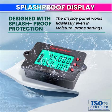 Coulomb Counter 8–120V Bi-Directional Battery Capacity Meter with Volt ...