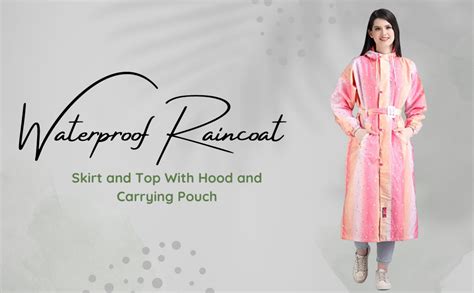 Buy Super Women's Reversible Long Waterproof Raincoat With Hood, Belt ...