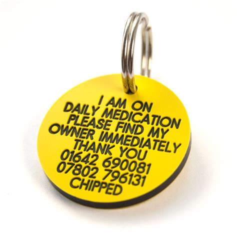 Buy Deeply Engraved 3mm Thick Plastic Dog Tag 33mm Round Online in ...