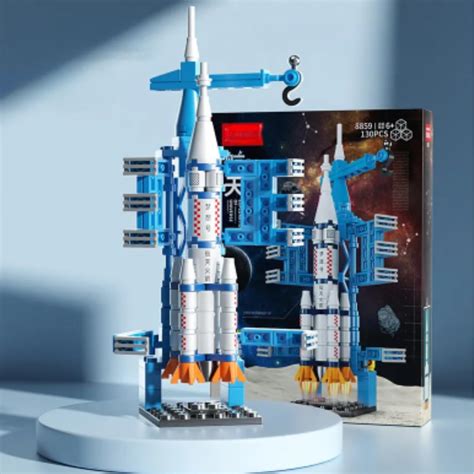ITSIN. City Street View Building Block Toy Space Rocket for Kids | 3D ...