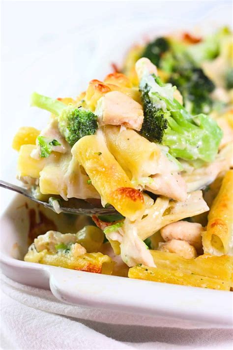 Chicken and Broccoli Alfredo Baked Ziti • Now Cook This!