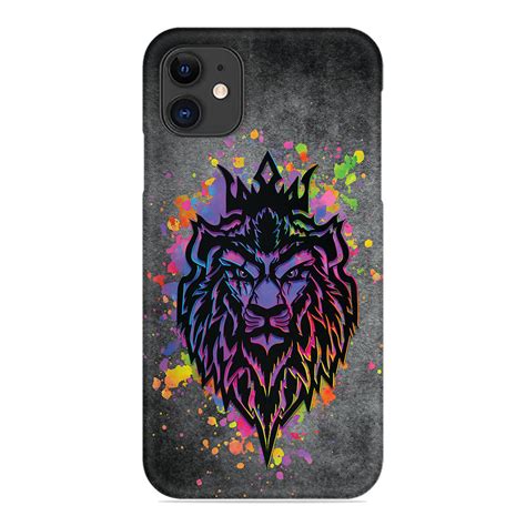 Neon King – Vibrant Crowned Lion Splash Case – Choicit