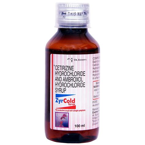 Zyrcold Syrup 100 ml Price, Uses, Side Effects, Composition - Apollo ...