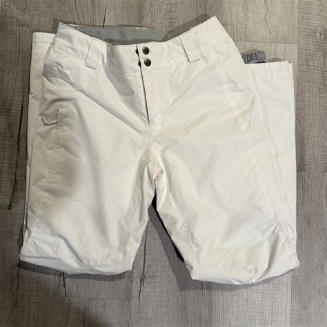 Columbia white snow pants. Only worn once. | Depop