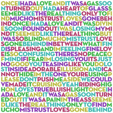 Heart of Glass - Blondie (lyrics) - a photo on Flickriver