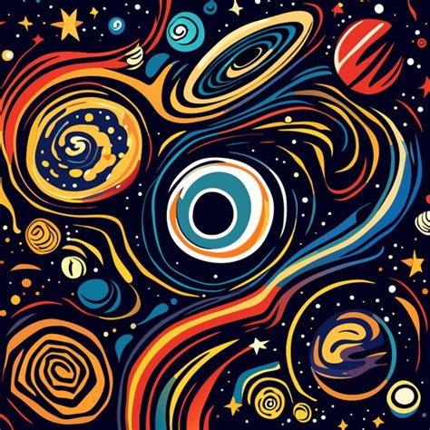 Hand drawn galaxy doodle background using star space astronomy vector ...