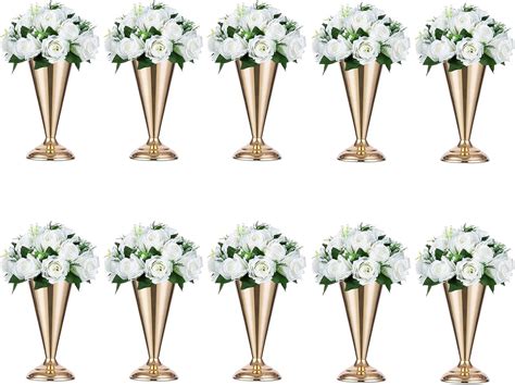 Buy Sziqiqi Trumpet Vase Floral Centerpiece Riser Stand for Wedding ...