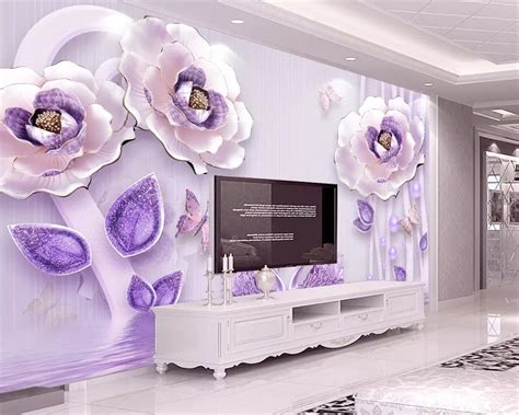 Avikalp Exclusive AWZ0206 Embossed Floral Wallpaper Home Interior HD 3 ...