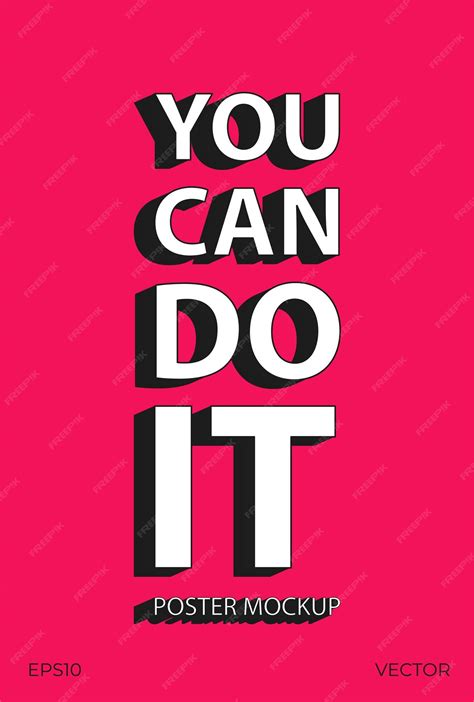 You Can Do It Motivational Poster