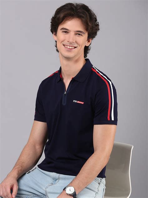 TVS Originals Racing 100% Cotton Mercerised Polo T-Shirt | 180 GSM | S