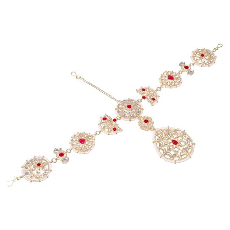 Buy Meira Jewellery Brass Ethnic Shishful Rajputi Mathapatti studded ...