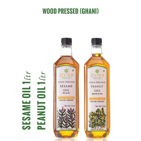 Wood Pressed Sesame & Peanut Oil (1 +1) COMBO 2 Litres – Desify