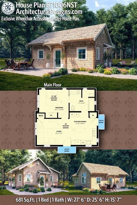 Plan 871006nst exclusive wheelchair accessible cottage house plan – Artofit