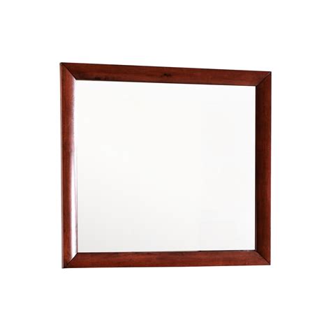 Modern Style Cherry Wall Mirror | Mountable to Dresser | Low Distortion Glass Advantage | Clear ...