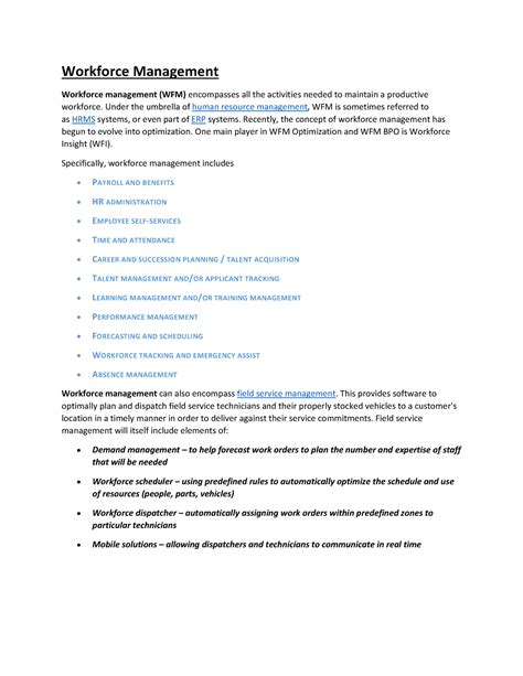 216448056-Workforce-Management - Workforce Management Workforce ...
