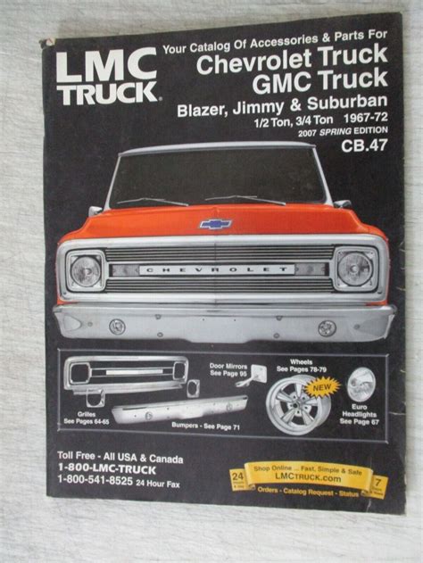 LMC TRUCK CATALOG SPRING 2007 CB-47 CHEVROLET BLAZER GMC JIMMY 1967 ...