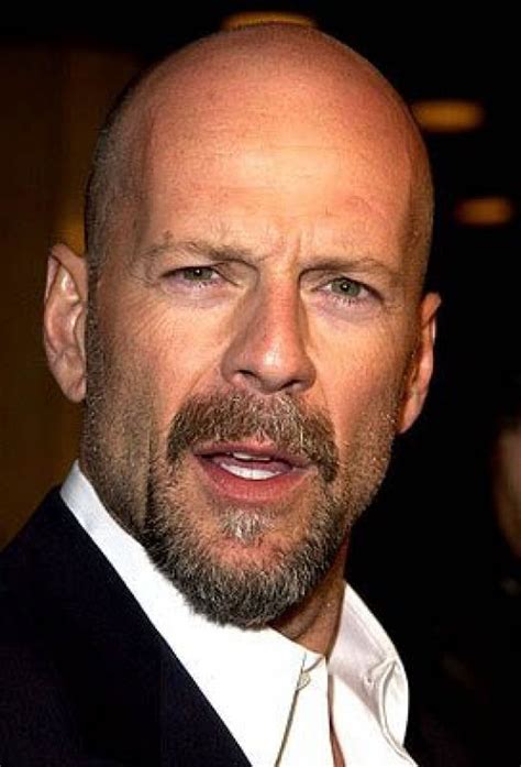 Bruce Willis | Bald men with beards, Bald with beard, Bald men
