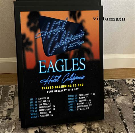 Eagles Hotel California Tour 2023 Poster No Framed | Ubuy India