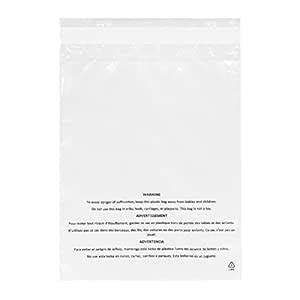 PolyPackers – 6” x 9” Self Seal Clear Poly Bags with Suffocation ...