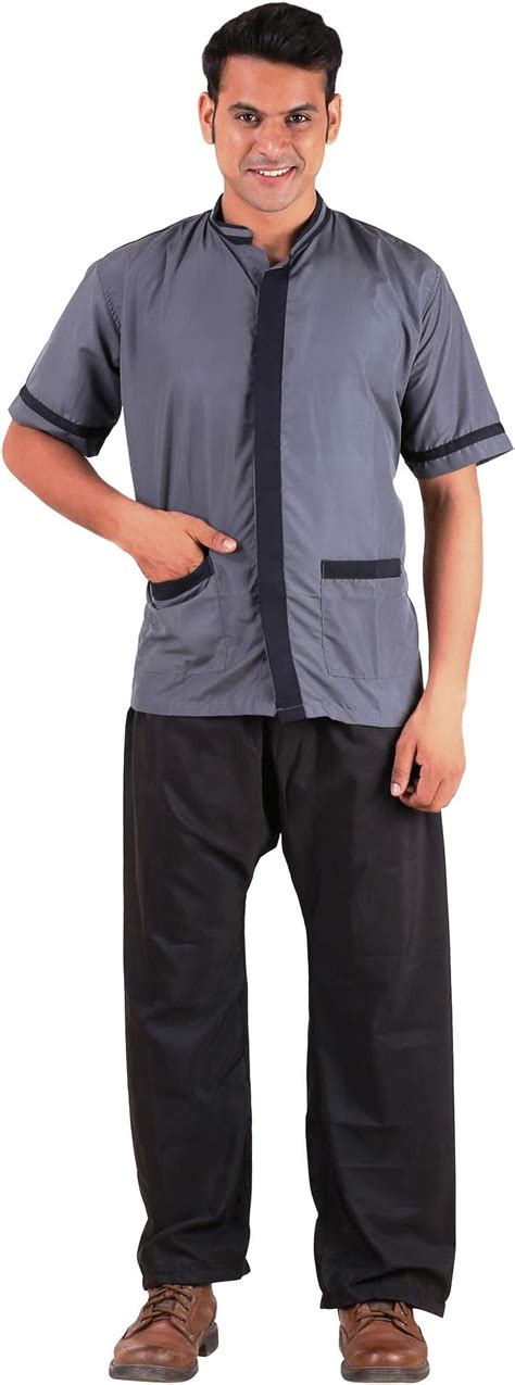 FAB UNIFORMS Housekeeping Uniform Set (Grey, 40) : Amazon.in ...