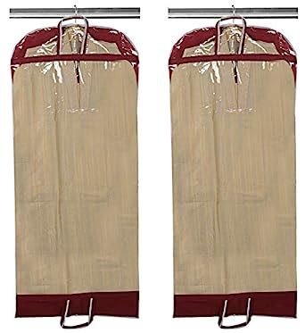 Kuber Industries Non Woven 2 Pieces Long Suit Sherwani Cover (Maroon ...