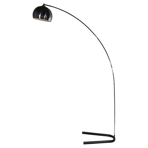 Marble Base Chrome Arc Lamp at 1stDibs