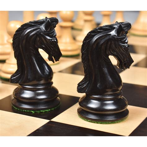 Repro 2016 Sinquefield Staunton Chess Pieces Only Set - Ebony Wood