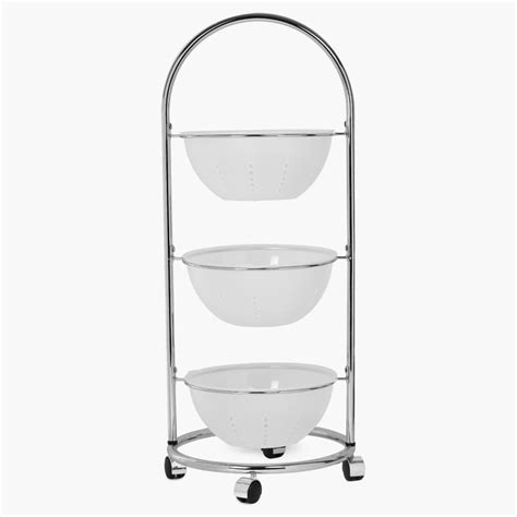 Buy Tranzit Stainless Steel 3-Tier Kitchen Trolley from Home Centre at ...