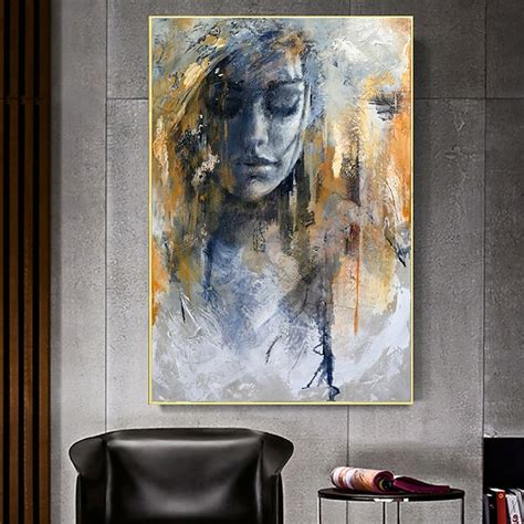 Obraz olejny ręcznie malowane wall art nowoczesny abstrakcyjny rysunek ...