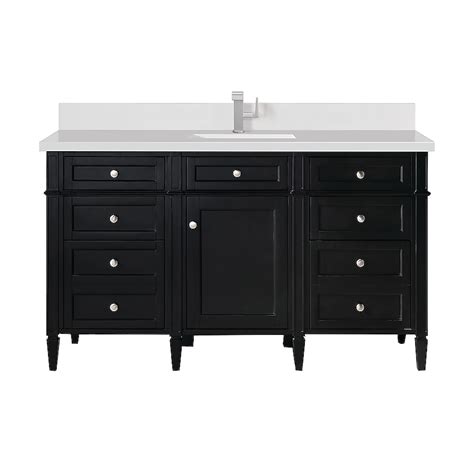 James Martin Vanities Brittany 60-in Black Onyx Undermount Single Sink ...