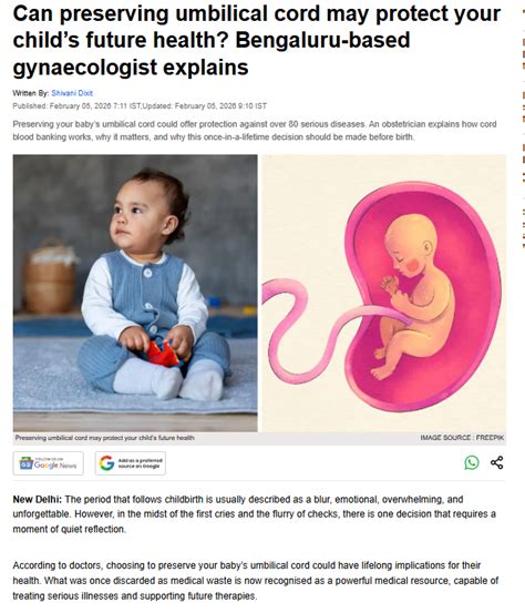 Can preserving umbilical cord may protect your child’s future health ...