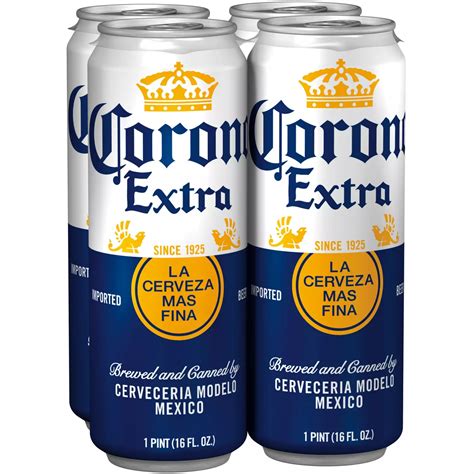 Corona Extra Mexican Lager Import Beer 16 oz Cans, 4 pk - Shop Beer at ...