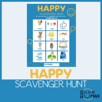 Happy Scavenger Hunt by Be a Good Human Co | TPT