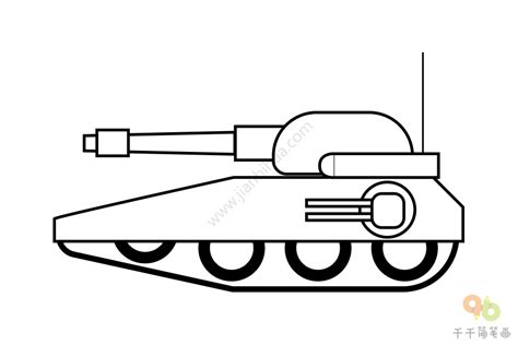 威风的超重型坦克简笔画_小小军事迷简笔画
