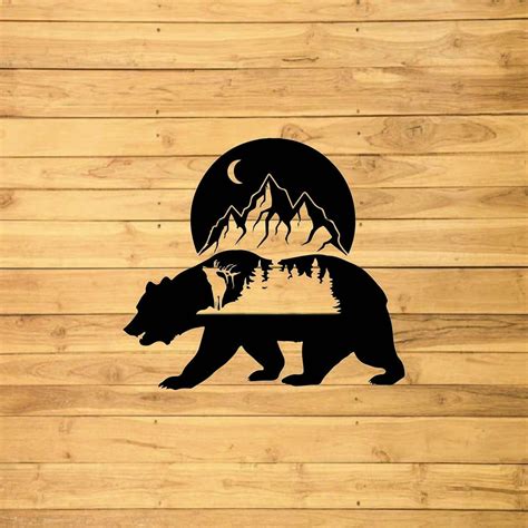 Grizzly Bear and Mountains Claws SVG, Bear SVG, Bear Claw Mark Svg ...